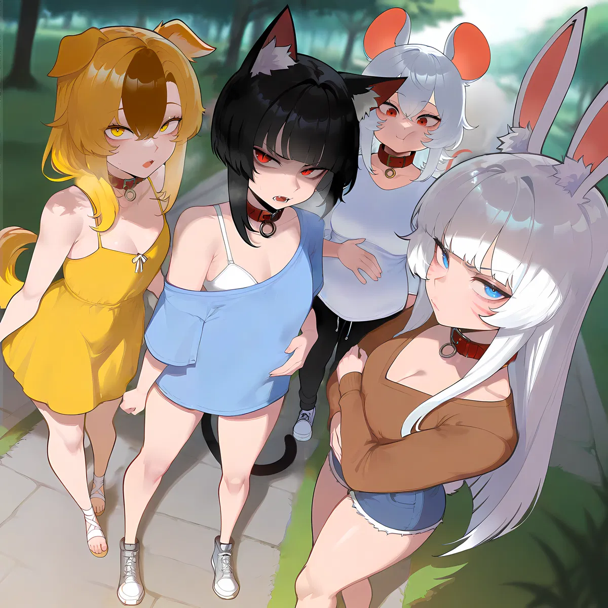 Natalie, Sasha, Coconut, and Maddie